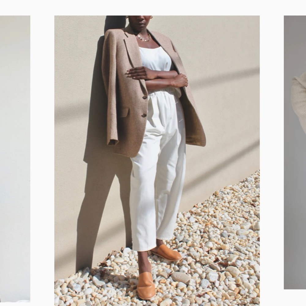 Na Nin Lena French Twill Pant in Eggshell